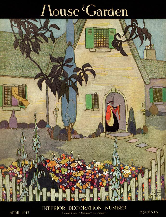 House & Garden Cover Illustration Of An Photograph by Porter Woodruff