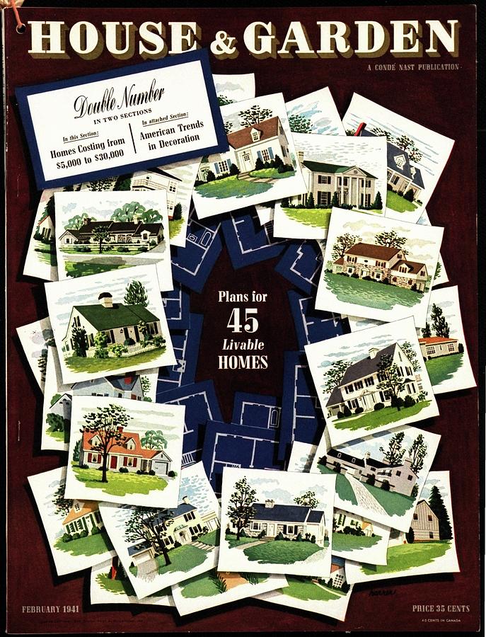 House And Garden Cover Featuring A Collage Photograph by Robert Harrer