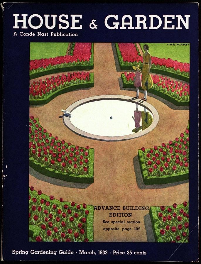 House And Garden Spring Gardening Guide Cover Photograph by Andre E.  Marty