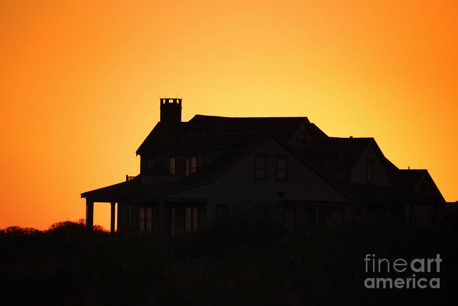House and Sunset Photograph by Sabine Jacobs