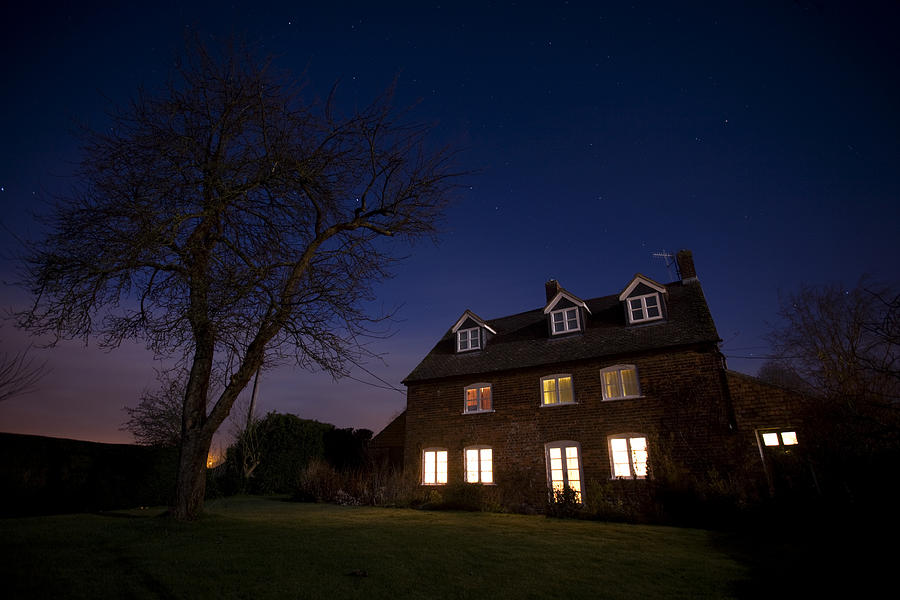 House at night Photograph by Urbancow
