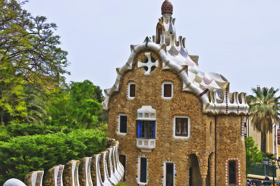 House by Gaudi in Park Guell Photograph by Betty Eich