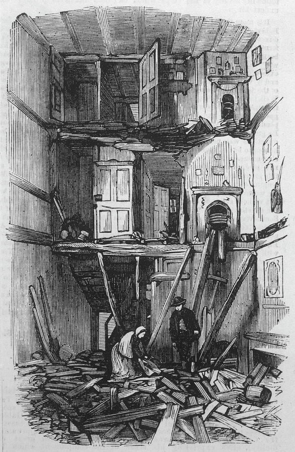 House Collapsed, Cork Drawing by Mary Evans Picture Library | Fine Art