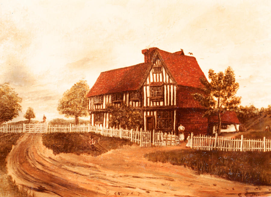 House in Kent about 1600 Painting by Mackenzie Moulton