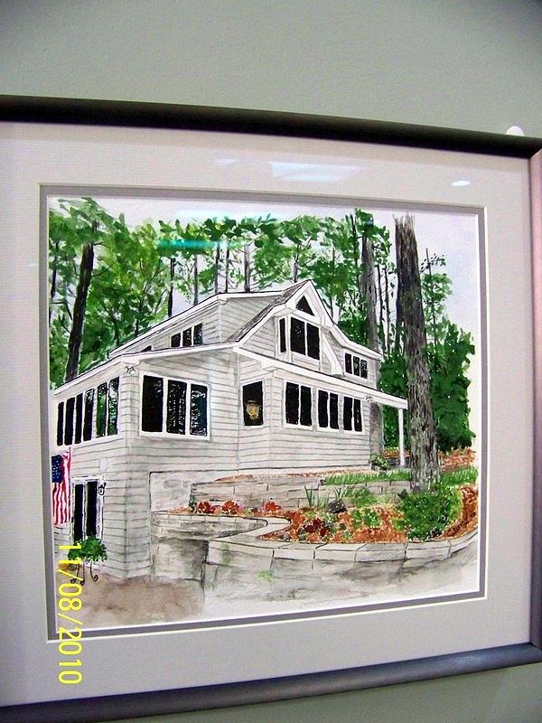 House in Maine Painting by Cheryll Landis