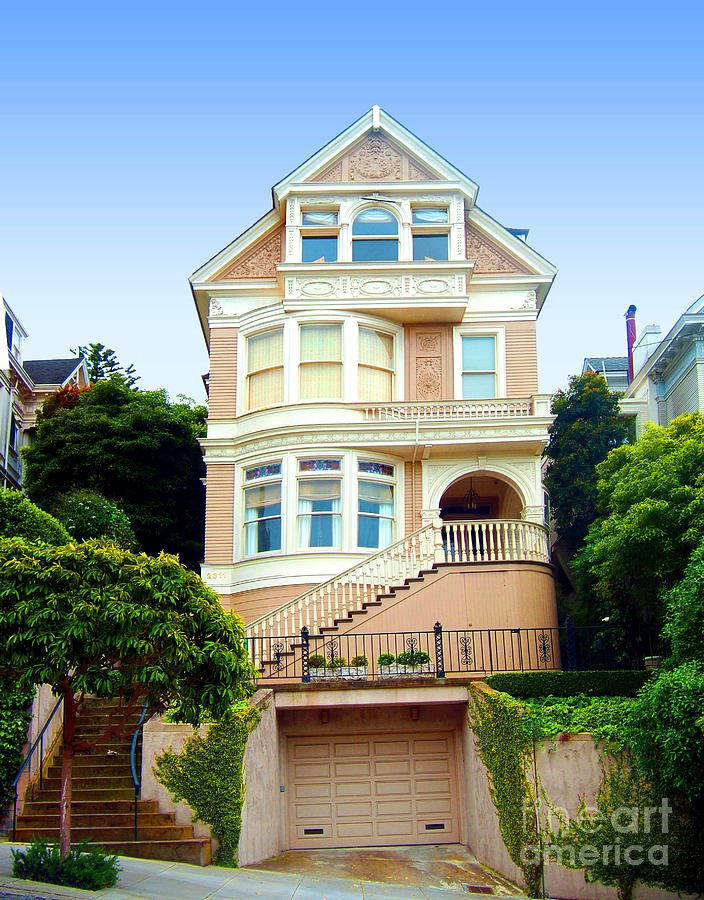 House in San Francisco Digital Art by Wernher Krutein