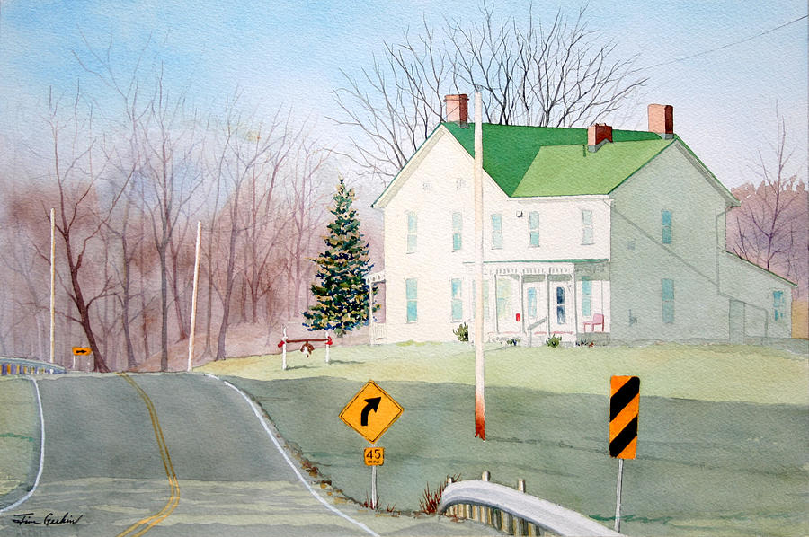 House in the Curve Painting by Jim Gerkin