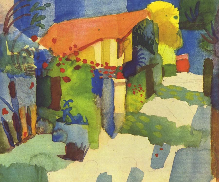 House In The Garden Painting by Pam Neilands