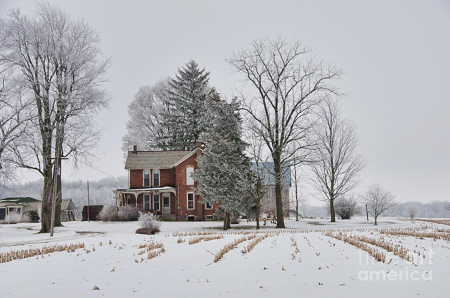 House in Winter Photograph by David Arment
