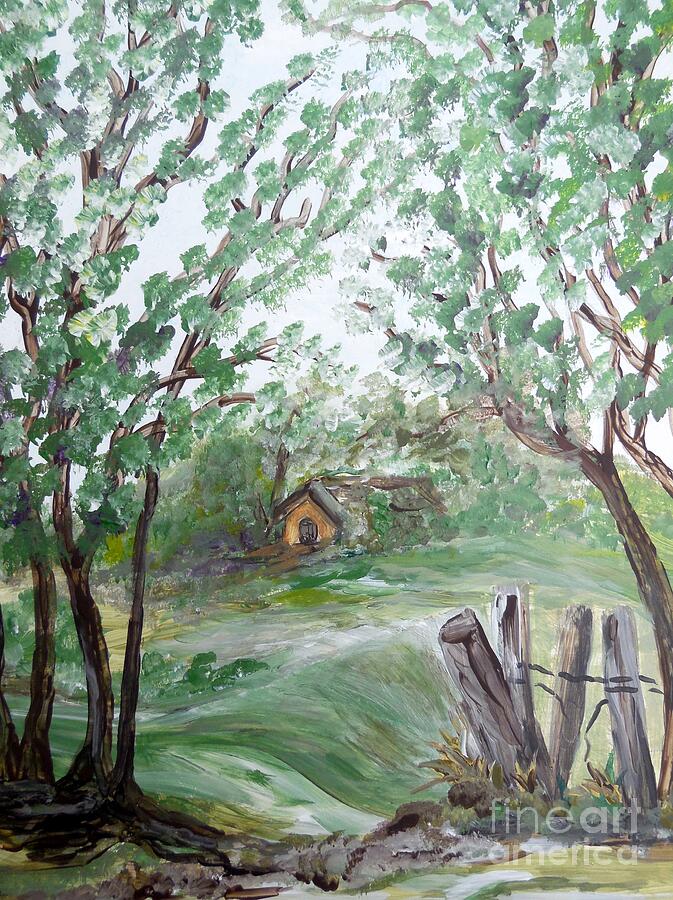 House Just Beyond the Ridge Painting by Eloise Schneider Mote