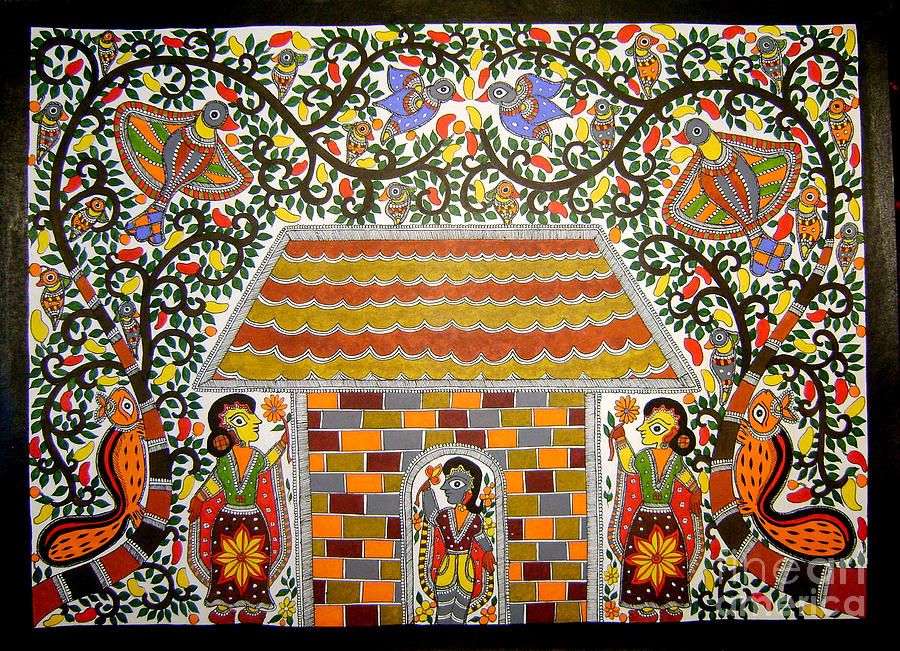 Unique Painting - House  by Mithila Crafts