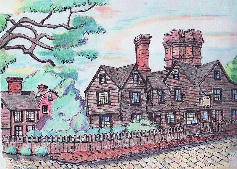 House of Seven Gables Drawing by Paul Meinerth
