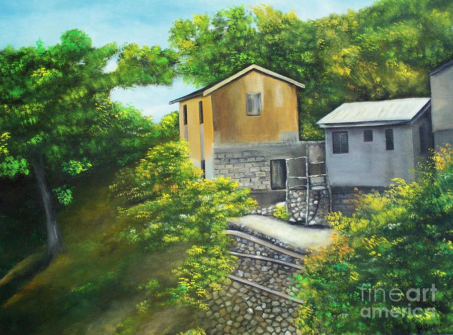 House on the Hill Painting by Kenneth Harris