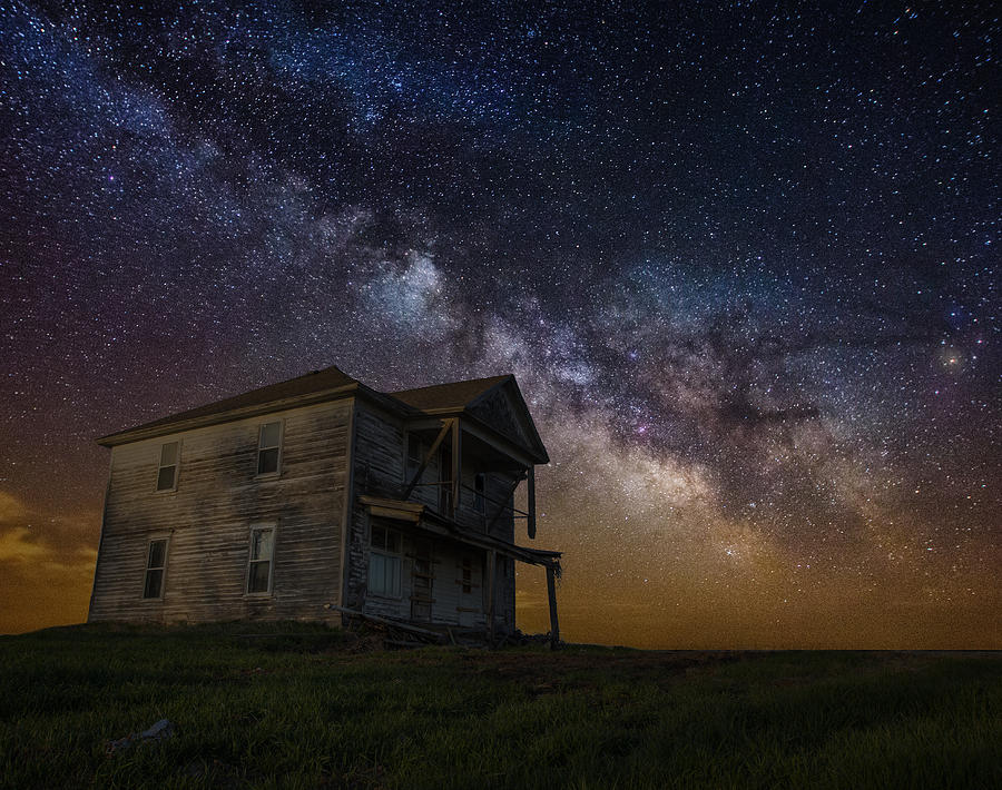 House on the Hill   remastered Photograph by Aaron J Groen