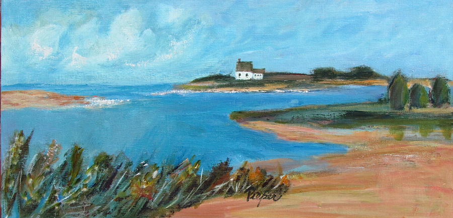 House on the Point Painting by Betty Pieper