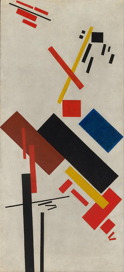 Abstract Painting - House under construction by Kazimir Malevich