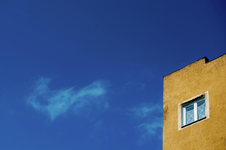 House Window And Blue Sky Photograph by A. Aleksandravicius