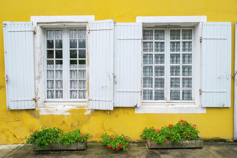 Architecture Photograph - House With Bright Yellow Wall And White by Jason Langley
