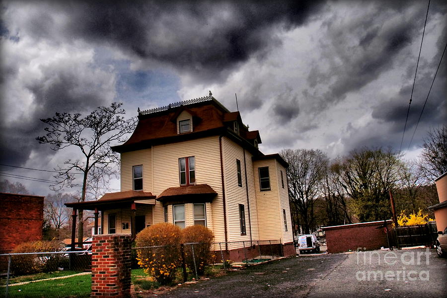 House with Storm Approaching Photograph by Miriam Danar