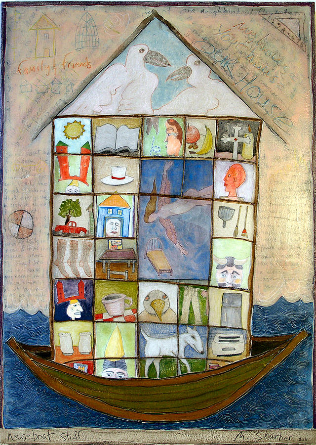 Houseboat Stuff Painting by Michael Sharber