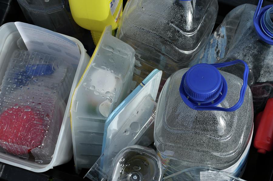 Bottle Photograph - Household Plastic For Recycling by Robert Brook/science Photo Library