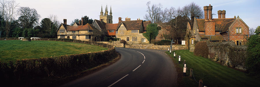 Architecture Photograph - Houses Along A Road, Penhurst, Kent by Panoramic Images