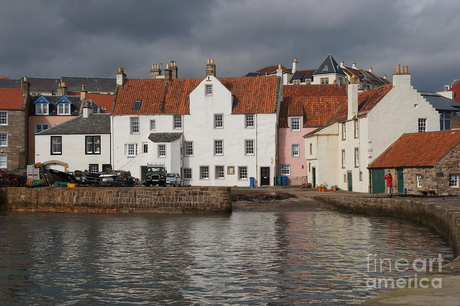Houses at Pittenweem harbor Photograph by Elena Perelman