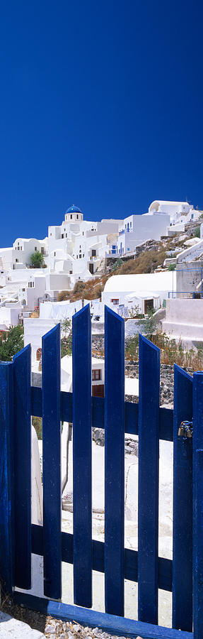Architecture Photograph - Houses In A Town, Oia, Santorini by Panoramic Images