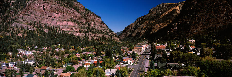 Houses In A Town, Ouray, Ouray County Photograph by Panoramic Images ...