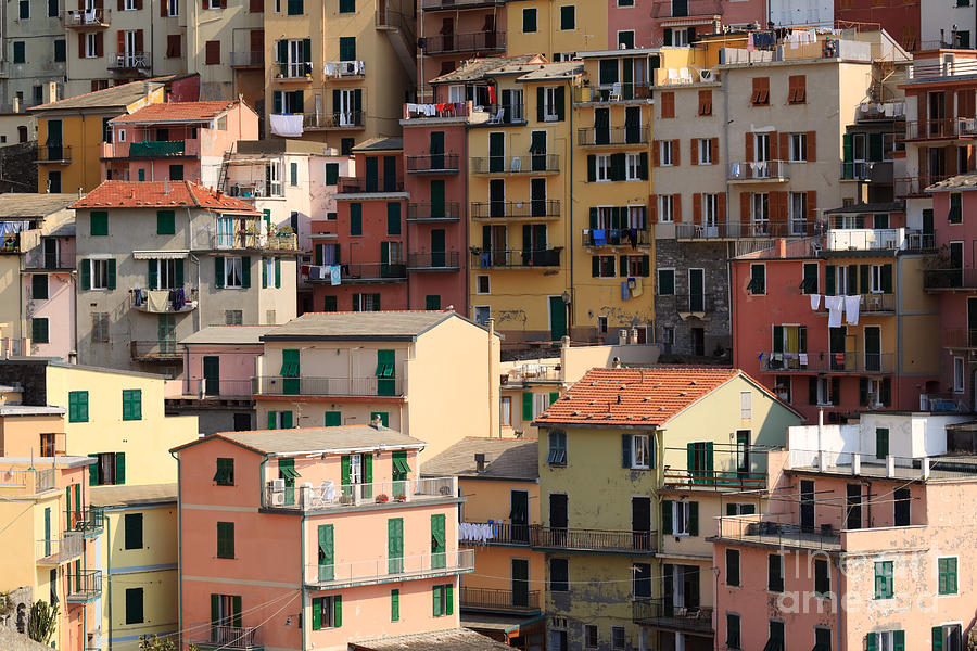 Houses of Manarola Cinque Terre Italy Photograph by Matteo Colombo