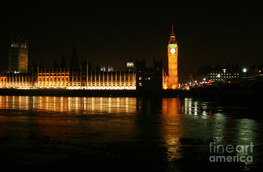 Houses of Parliament - London Mixed Media by Doc Braham