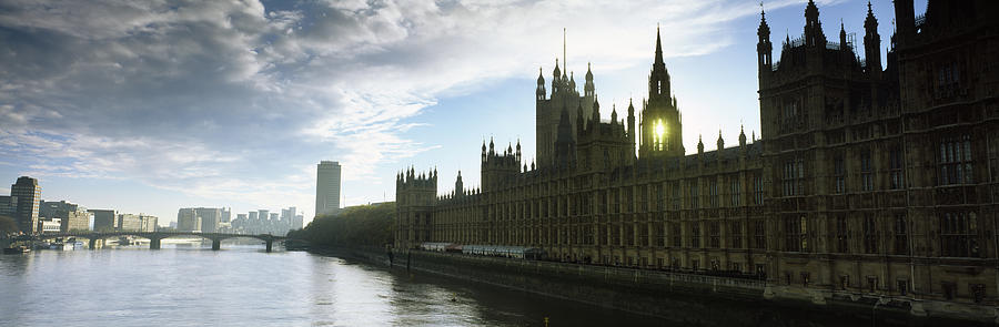 Houses Of Parliament At The Waterfront Photograph by Panoramic Images