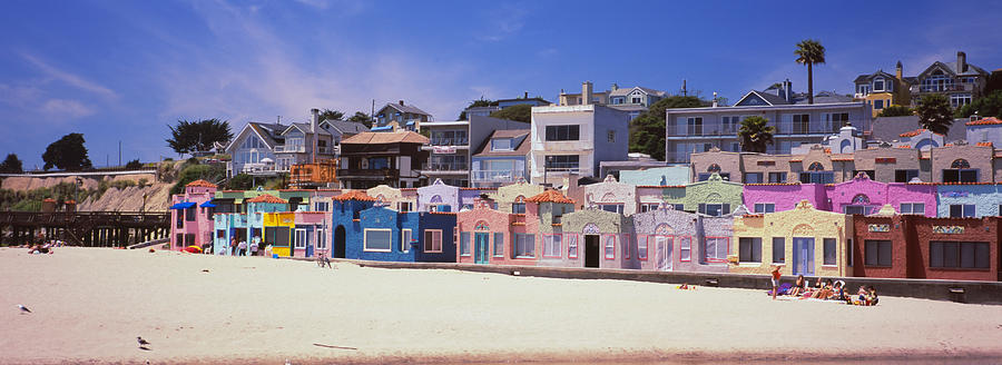 Architecture Photograph - Houses On The Beach, Capitola, Santa by Panoramic Images