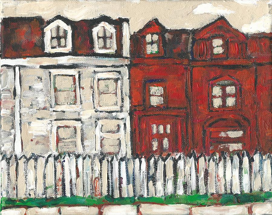 Houses on William Street Painting by David Dossett