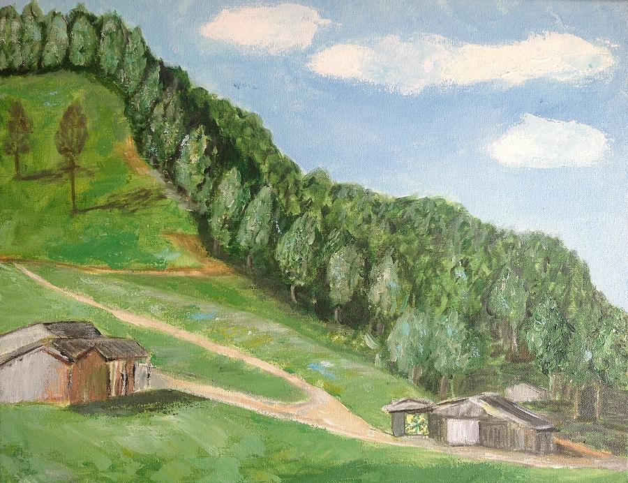 Farm Painting - Housewife barn by Asuncion Purnell