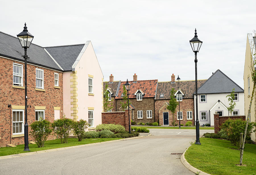Housing development in traditional English design Photograph by Georgeclerk