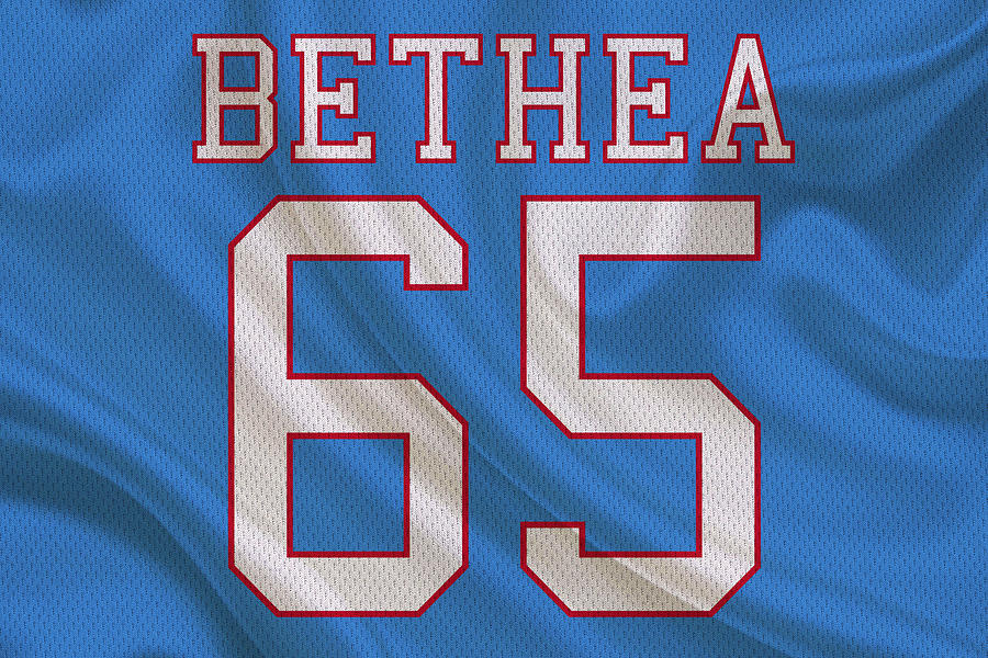 Houston Oilers Elvin Bethea Shower Curtain by Joe Hamilton - Pixels