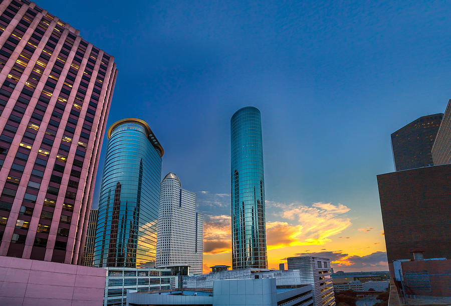 Houston Parking Deck Panorama Photograph by Micah Goff