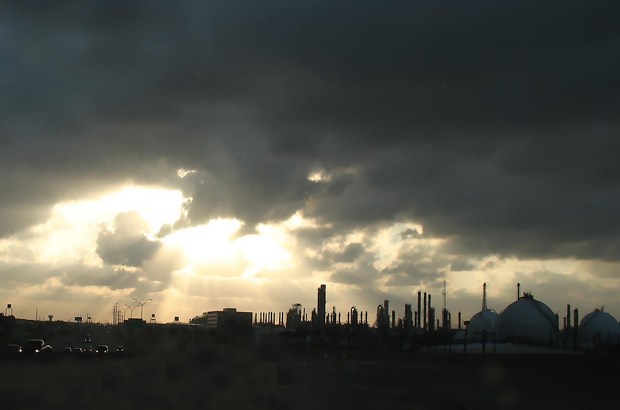 Houston Refinery at Dusk Photograph by Connie Fox