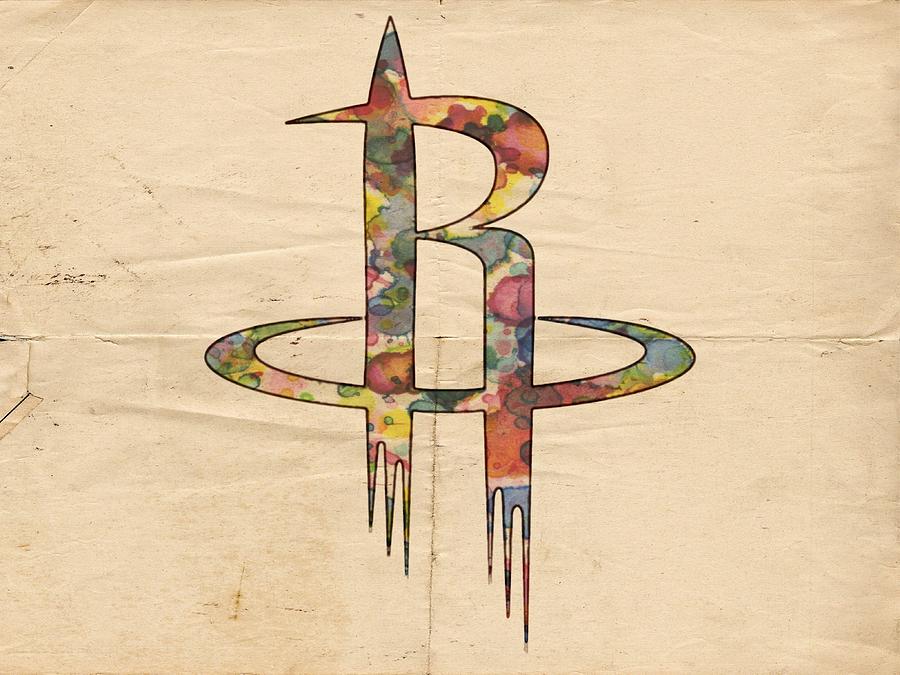 Houston Rockets Logo Art Painting by Florian Rodarte
