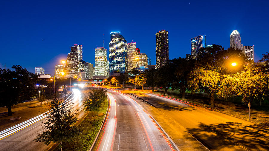 Houston Skyline Photograph by Holgs