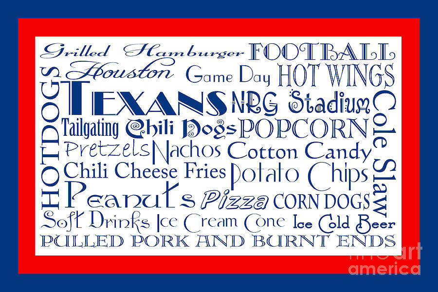 Houston Texans Game Day Food 2 Digital Art by Andee Design
