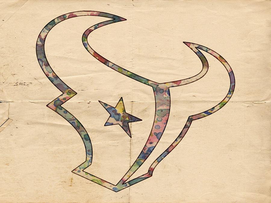 Houston Texans Vintage Logo Painting by Florian Rodarte - Fine Art America