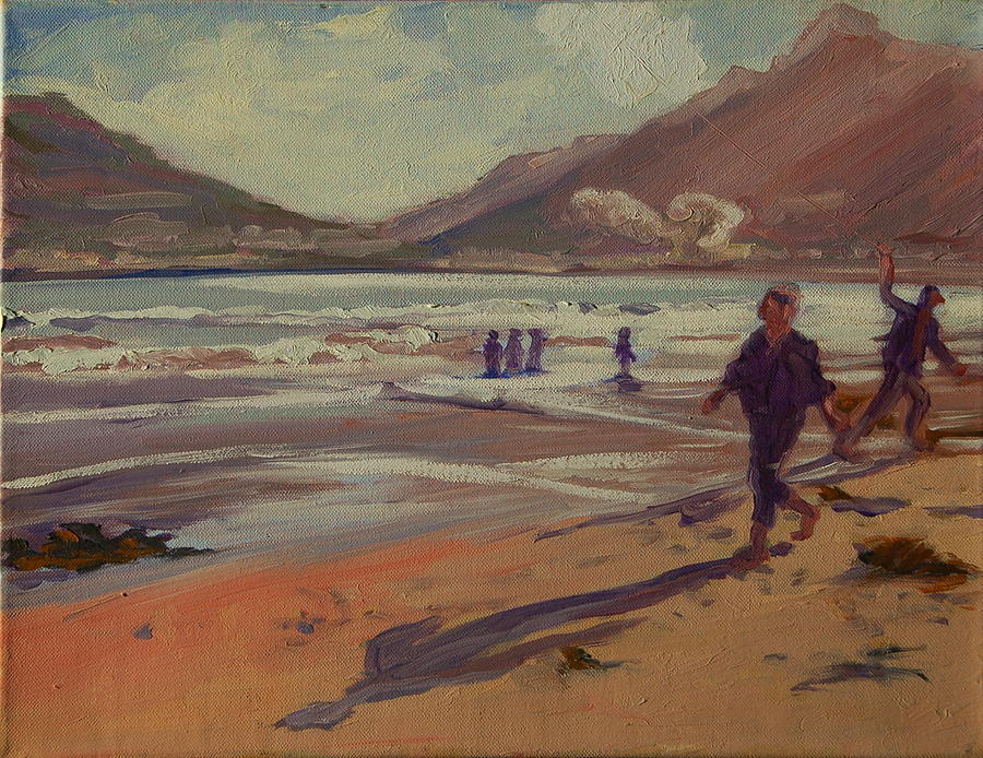 Hout Bay Beach Sunset Painting by Thomas Bertram POOLE