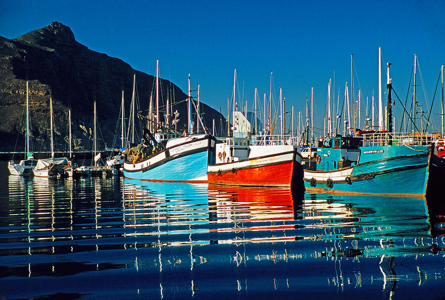 Hout Bay trawlers Photograph by Dennis Cox