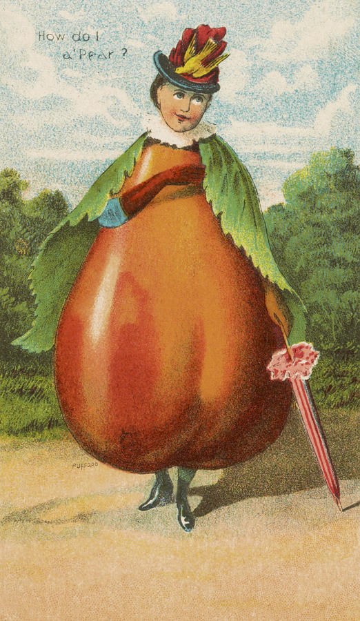 Vintage Drawing - How do I a pear by Aged Pixel