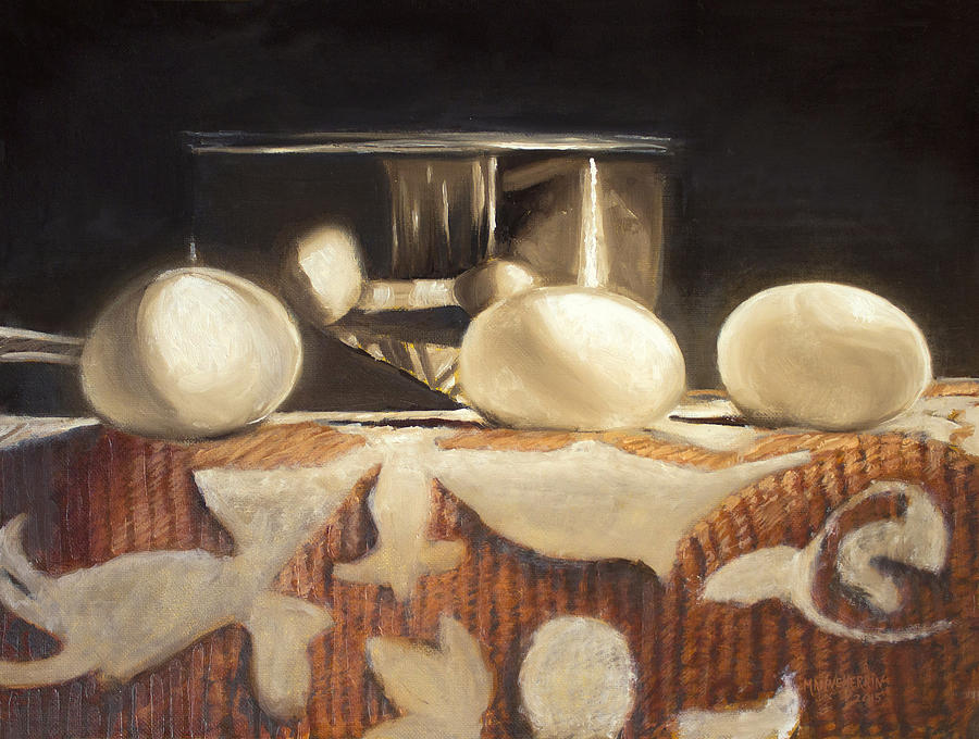 How does eggs for breakfast sound? Painting by Melissa Herrin
