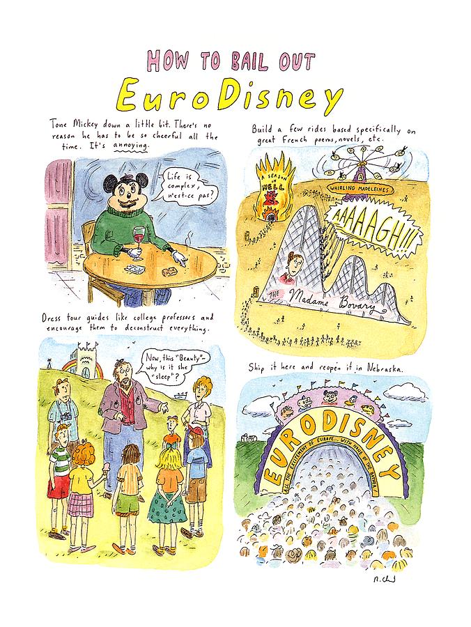 How To Bail Out Eurodisney Drawing by Roz Chast