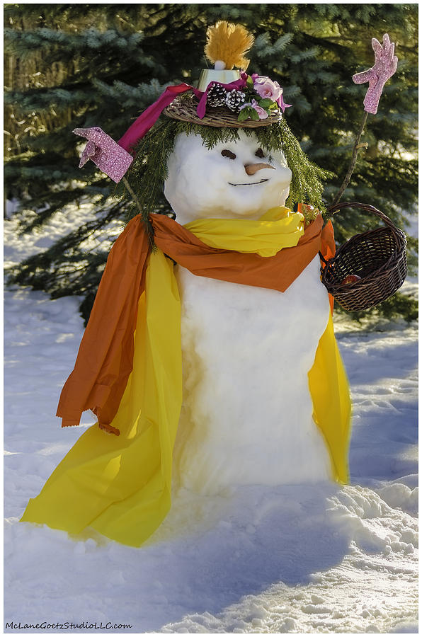 How to dress a snow woman Photograph by LeeAnn McLaneGoetz McLaneGoetzStudioLLCcom