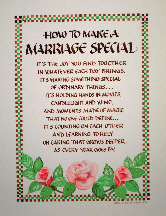 How To Make A Marriage Special Mixed Media by Carol Sabo - Fine Art America